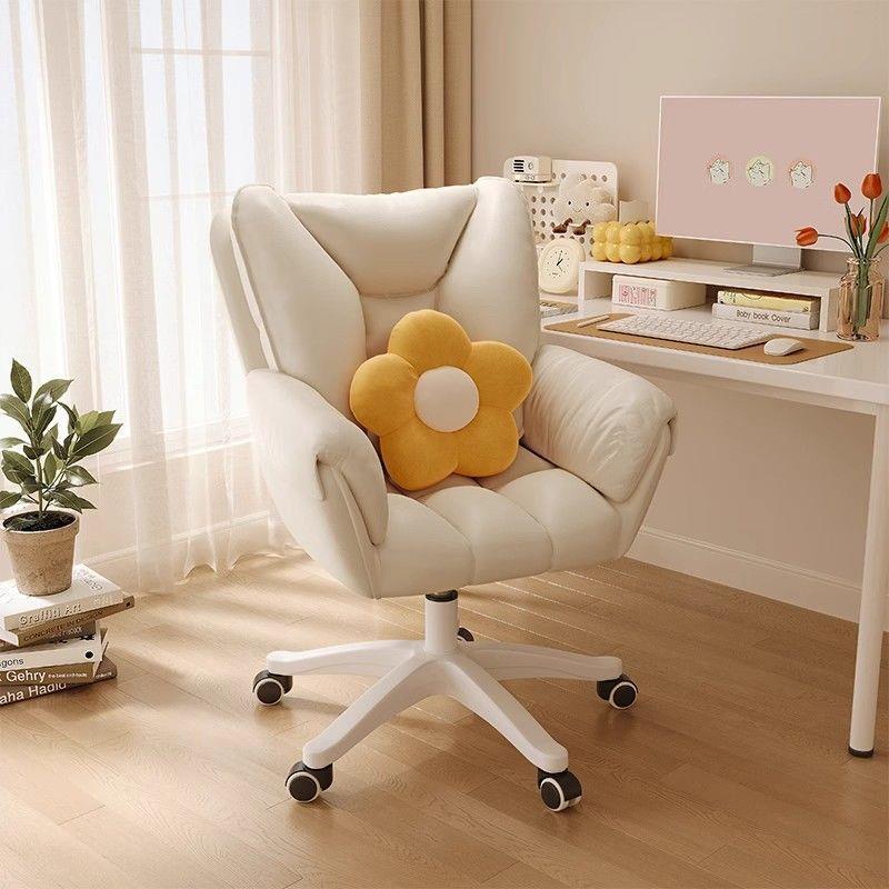 化妆椅子电脑台椅用家久舒服带863轮凳女生卧室梳妆网红靠背坐沙