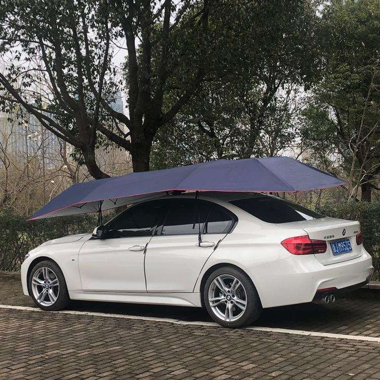 半自动移动车篷液压助力无需充电防晒隔热折叠汽车遮阳伞车罩