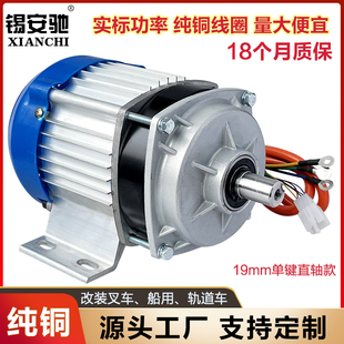 电动三轮车马达直流无刷割草机中置电机通用48v60v550w800w1000w