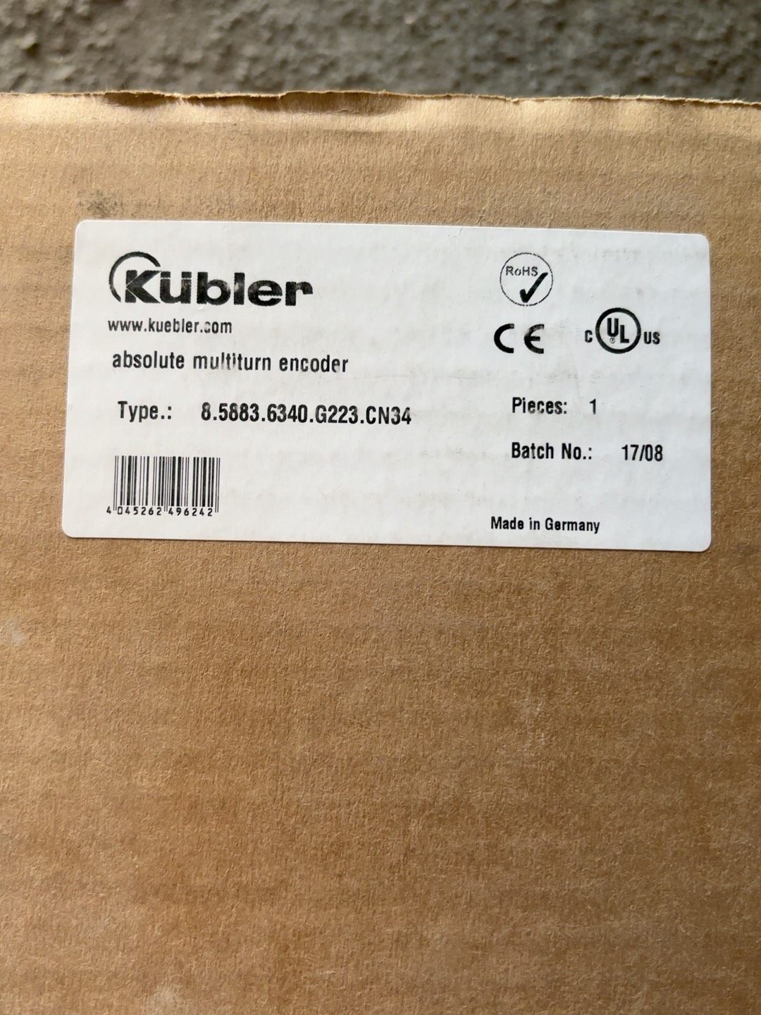 库伯勒编码器8.5883.6340.G223.CN34