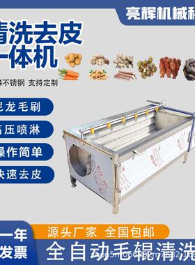 土豆红薯去皮清洗机全自动毛辊去皮清洗机猪脚猪耳猪头清洗设备