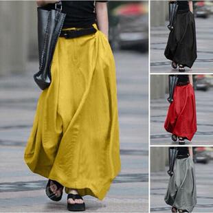 skirt long big swing waist Half high length