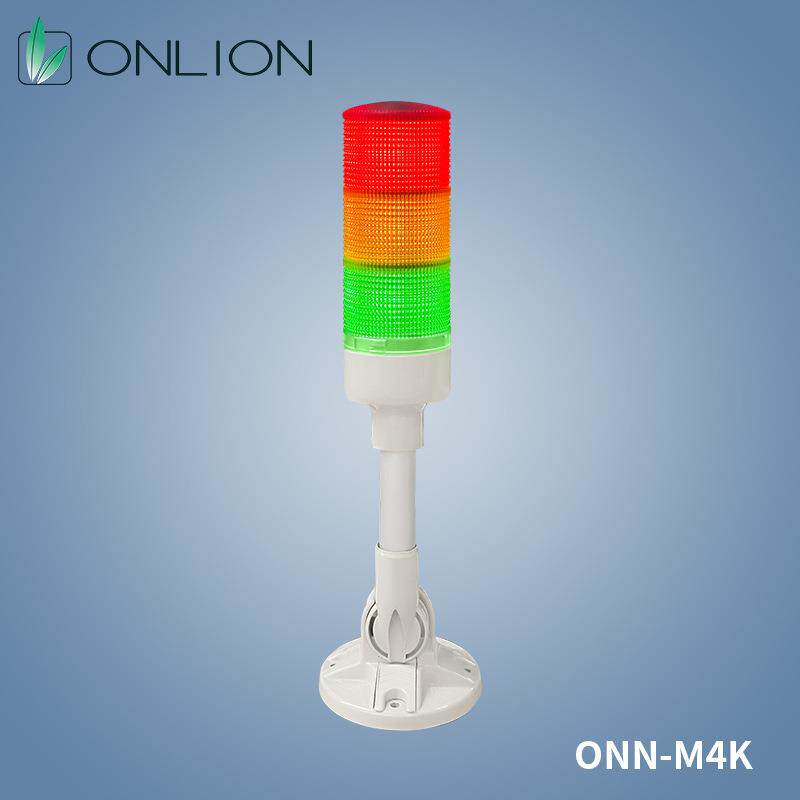 onn欧恩M4K警示灯机床设备三色led报警指示灯可折带蜂鸣厂家直销