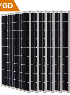 BYGD10W单1外2MDM0W300太阳W能板A级晶户发电系统solar panel