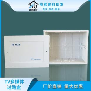 30*40TV过路盒暗装塑料光纤弱电视箱面板布线15*20工程款信息盒