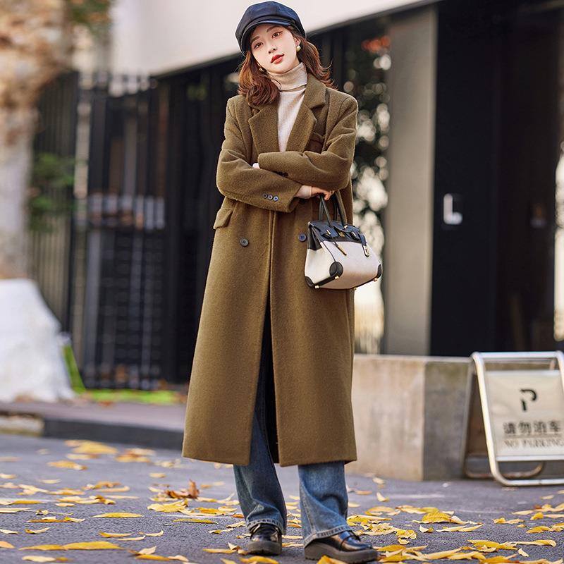 长款过膝羽绒服女年季款高级外感过新年洋气红冬色西装ZZHONG2毛