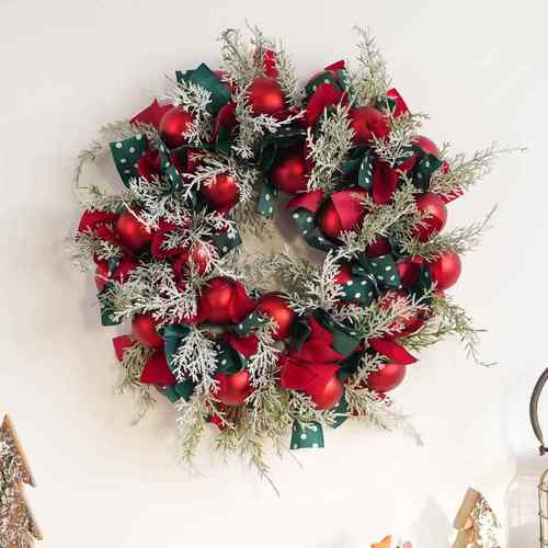 圣诞节装饰场景布置花环挂饰装饰品道具花圈门挂吊饰氛围布景挂件