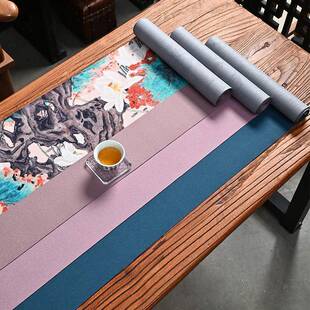 茶席桌防水防滑意cx 拼色家用长条 55布艺旗茶桌布简茶盘垫中约式