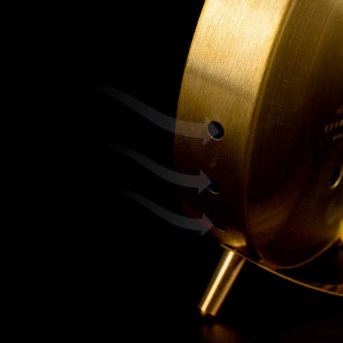 德福TH128精铜精钢金属温度计家用室内外温湿度计礼品