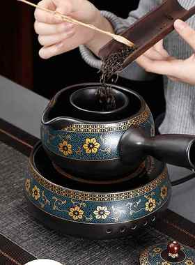 小德缠枝莲电陶炉煮茶器家用提梁烧水壶套装普洱泡茶壶中式复古壶