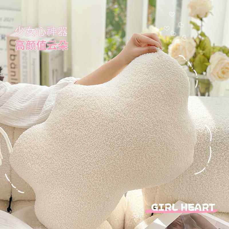 正品M.life 白Flora 北ins欧床头靠垫色抱枕瓣沙发靠背花鸡蛋花抱