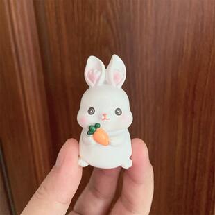 新款可爱兔子儿童房柜门把手奶油风女儿房柜子抽屉门把手明装单孔