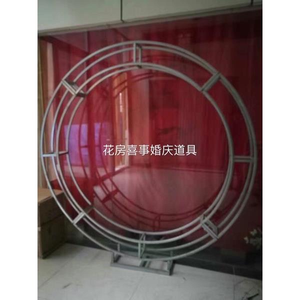 新款圆形婚庆道具拱门架子加厚绗架花门架子铁艺圆架子双层桁架