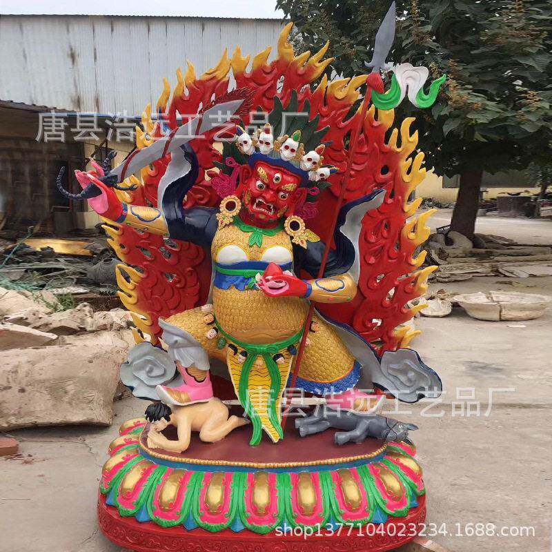 密宗多杰拉布布珍玛 铸铜藏佛莲花生大士 智行佛母铜像