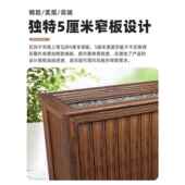 防腐木花箱户外庭院种植碳化长方形实木花盆阳台种菜楼顶种菜箱