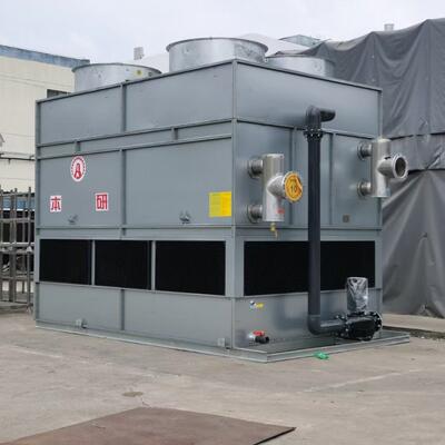 闭式冷却塔方形横流式工业全钢逆流超低噪音凉水塔玻璃钢冷却水塔