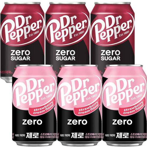 韩国进口无糖零卡胡椒博士汽水 DR PEPPER可乐型碳酸饮料350ml