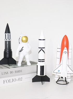太火箭约宇航员空航天飞机宇宙ETA飞船树人脂摆件简家居软装饰品