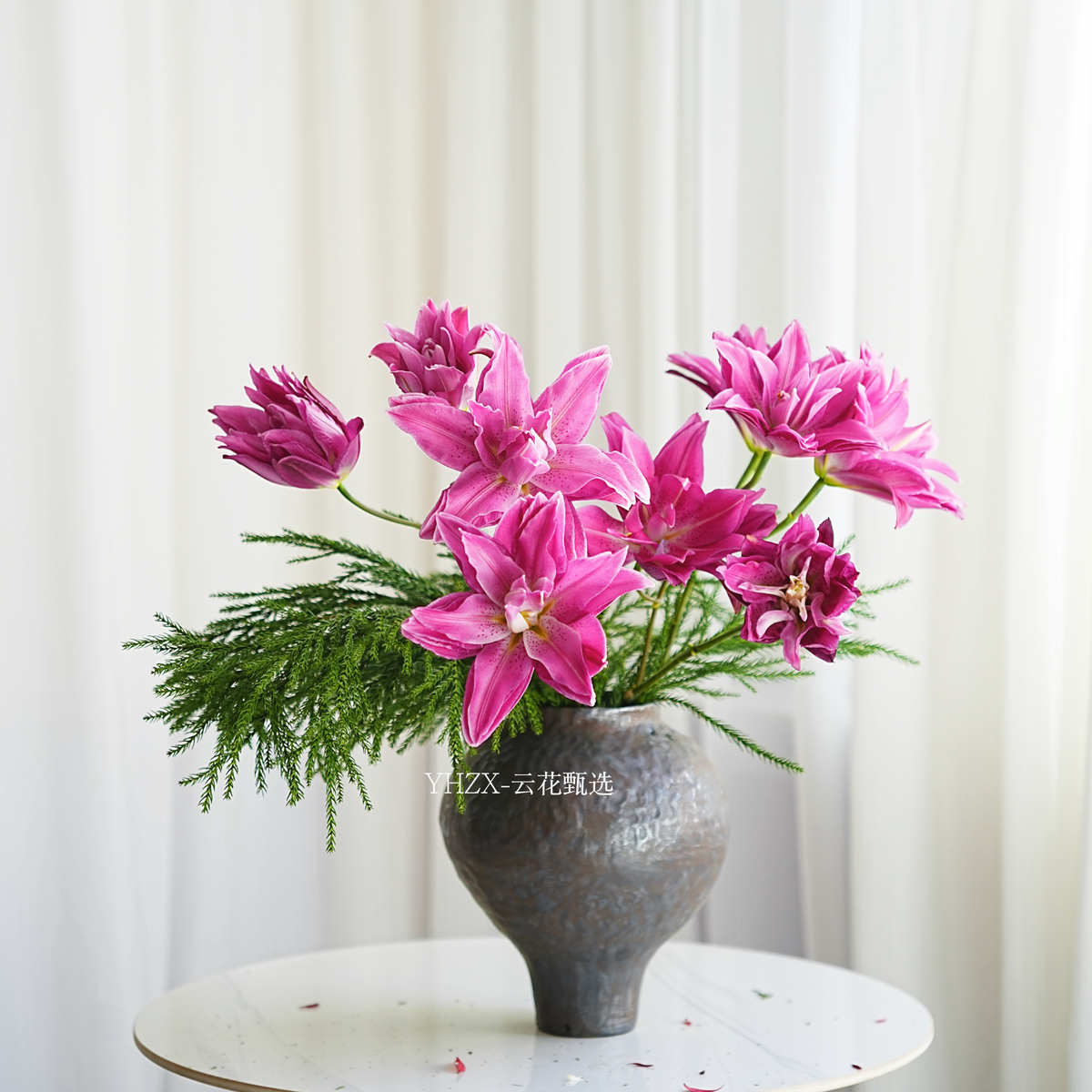 【云花甄选】红莲重瓣百合鲜花礼物新鲜采摘基地直发花瓶水养有香