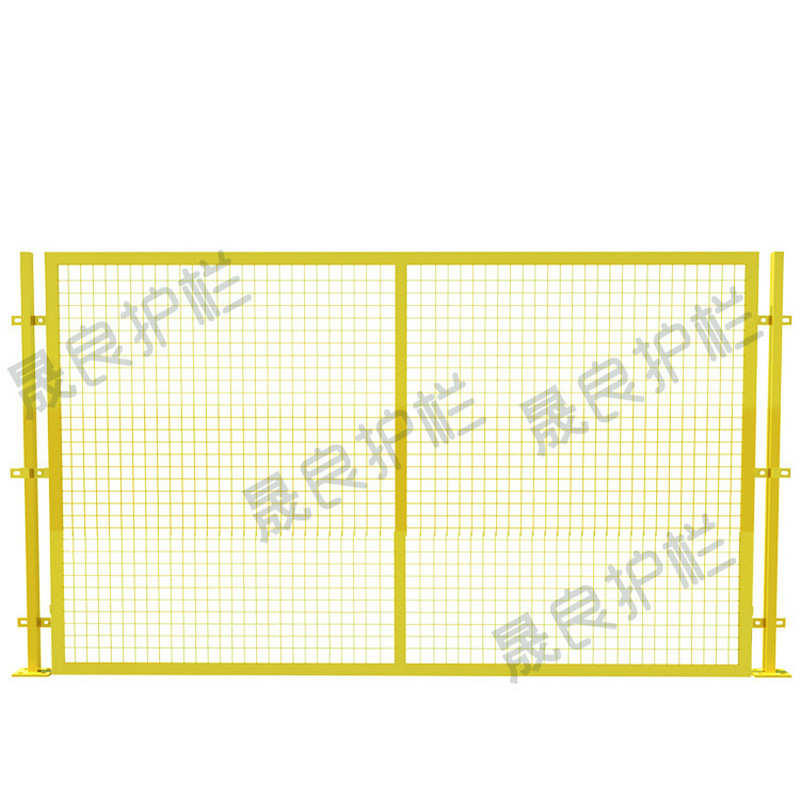 车间黄色隔离铁丝网物流货架隔离防护网库房铁丝隔网边框防护