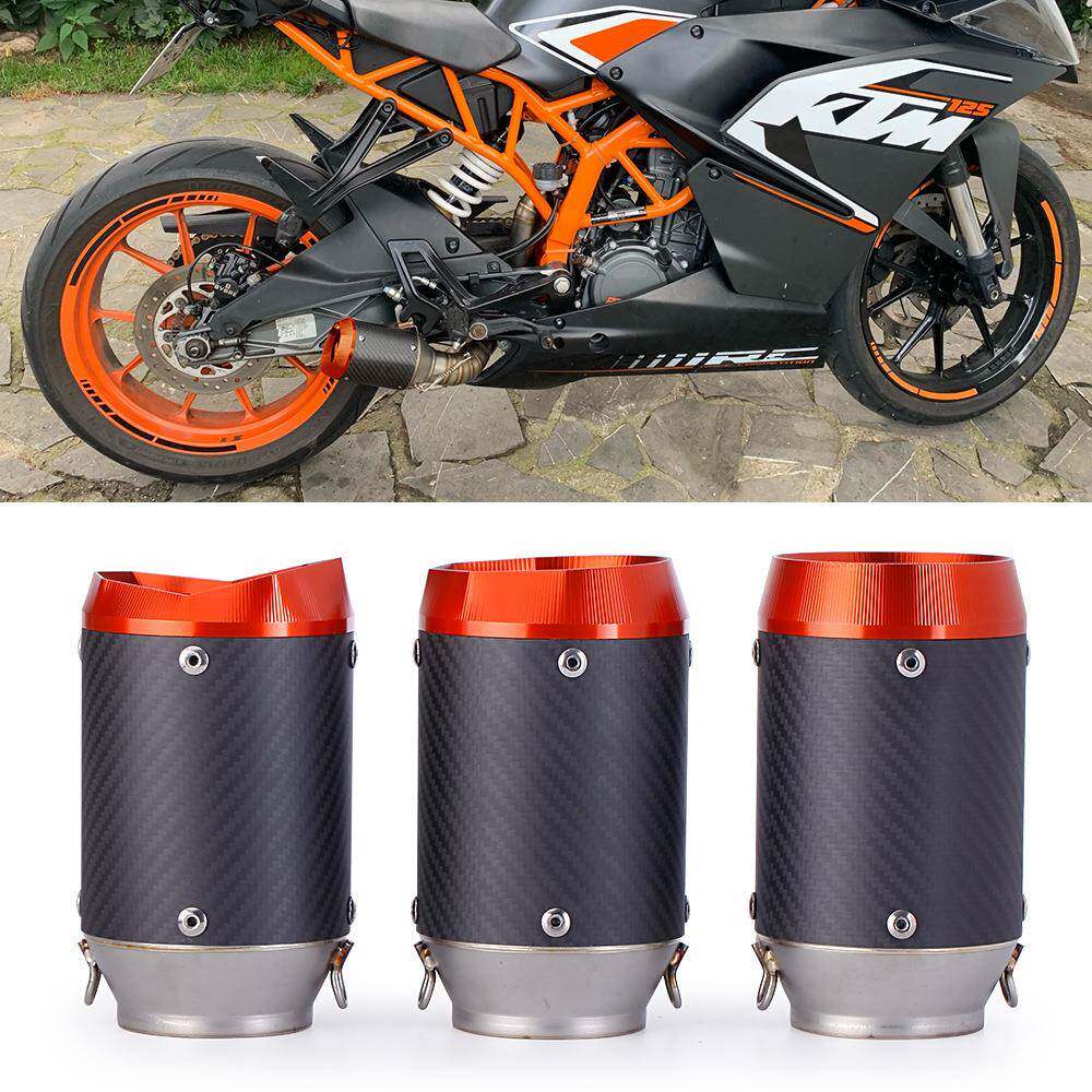 机车通用排气改装 AR橘盖系列 NINJA300 DUKE R3 碳纤尾段排气管