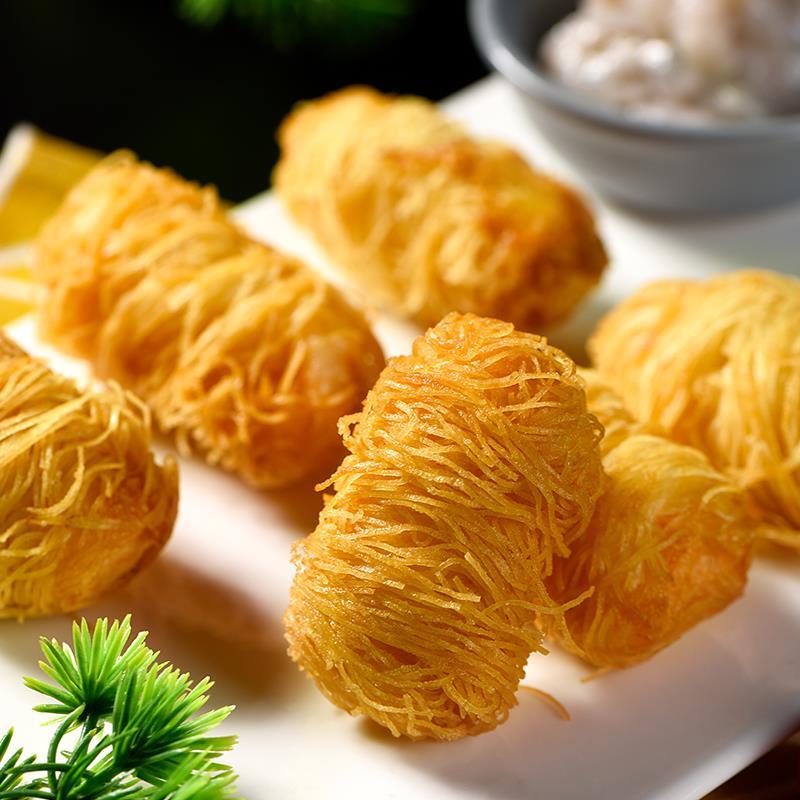 祥口福面包丝酥皮丝中东迪拜巧克力食用千丝万缕面线虾油炸金丝卷