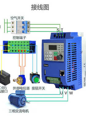 nflixin 变频器2.2kw 单相220v转三相220v 电机变频调速器 简易型