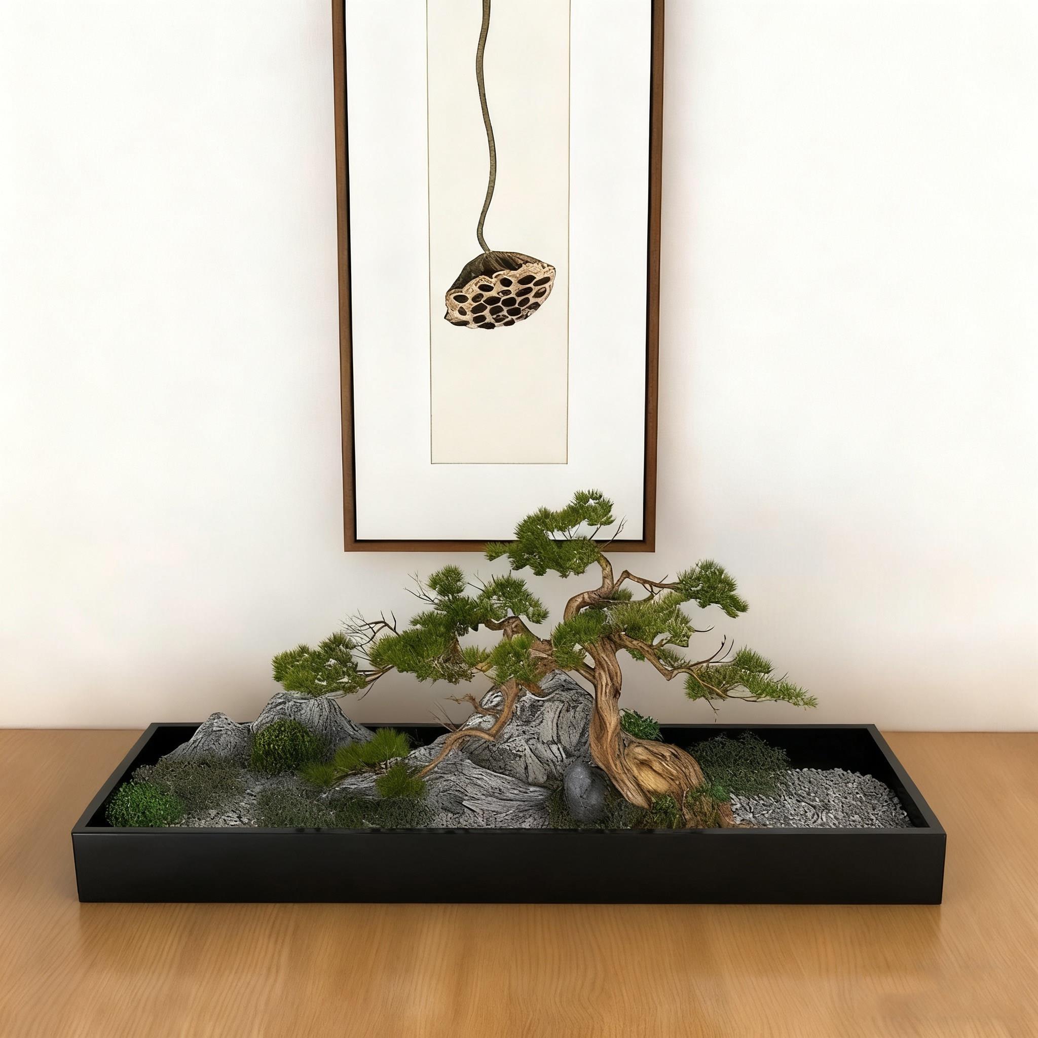 定制微景观花槽托盘造景接水盘桌面镀锌板长方形多肉花盆铁艺底座