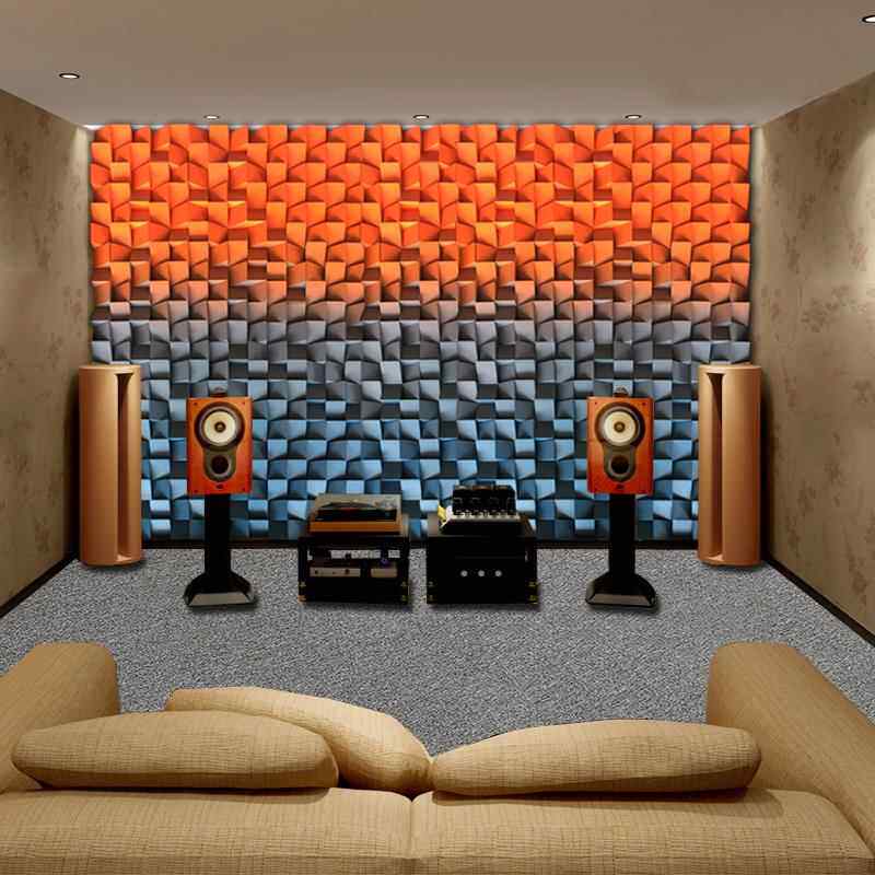 实木声学扩散板扩音吸音板隔音画吸音画录音棚影音室ktv背景墙面