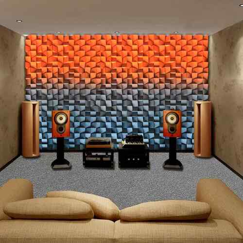 实木声学扩散板扩音吸音板隔音画吸音画录音棚影音室ktv背景墙面