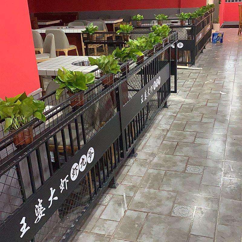 铁艺餐厅隔断围栏栅卡座火锅烧烤店办公装修护栏花架大厅平栏屏风