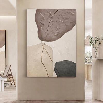 网红手.纯绘油画《客相容》制肌理装饰画厅象抽挂画玄关壁定画