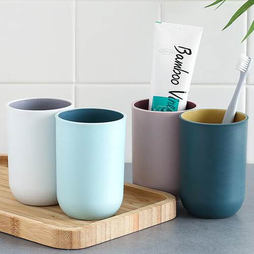 Foreign Trade Fresh and Simple Two-Tone Mouthwash Cup, Plain