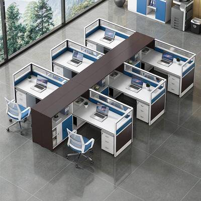 Office desk and chair combination staff computer desk