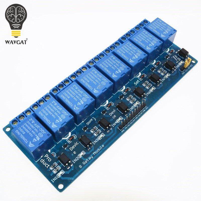 8路继电器模块5V与光耦合器隔离支持Avr/51/Pic单片机Plc继电器