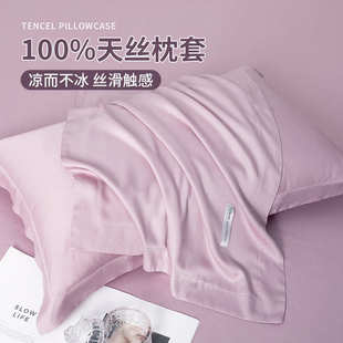 夏季 单人冰丝枕头套. 天丝枕套一只装 48cmx74cm轻奢高级感家用四季