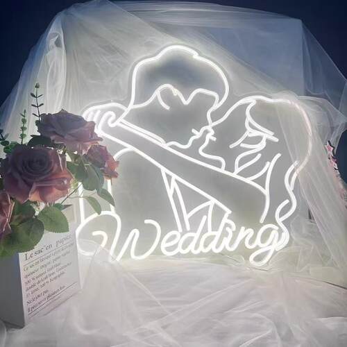 求婚婚礼灯氛围灯Wedding发光字装饰灯牌LED墙壁氛围灯牌