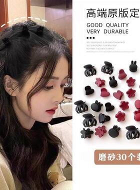 Black Princess Head Small Claw Hair Clip Female Hair Accesso