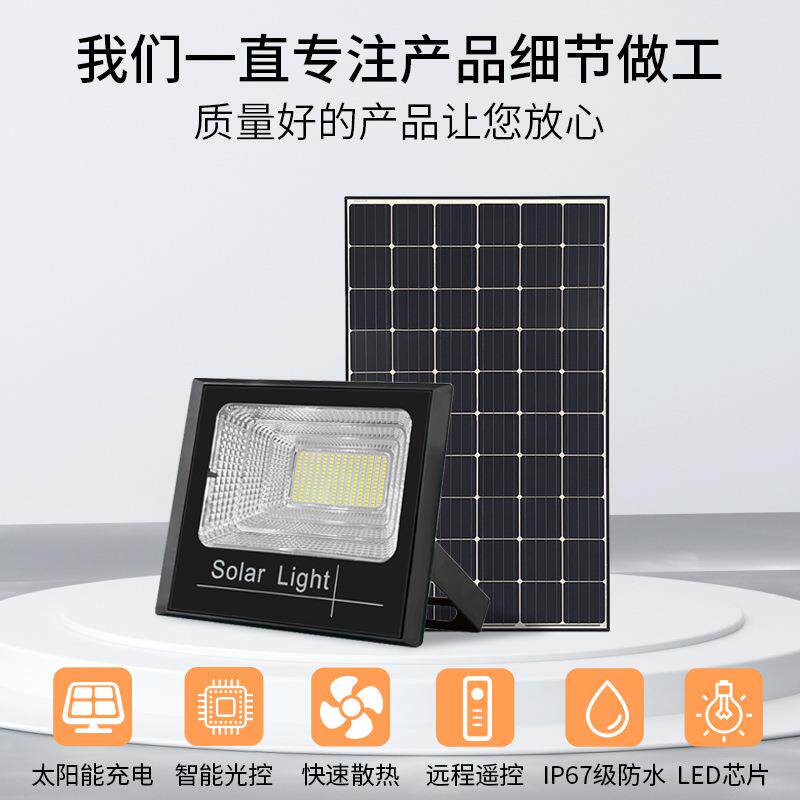 太阳能投光灯户外庭院灯天黑自动亮LED超亮防水防雷挂壁太阳能灯