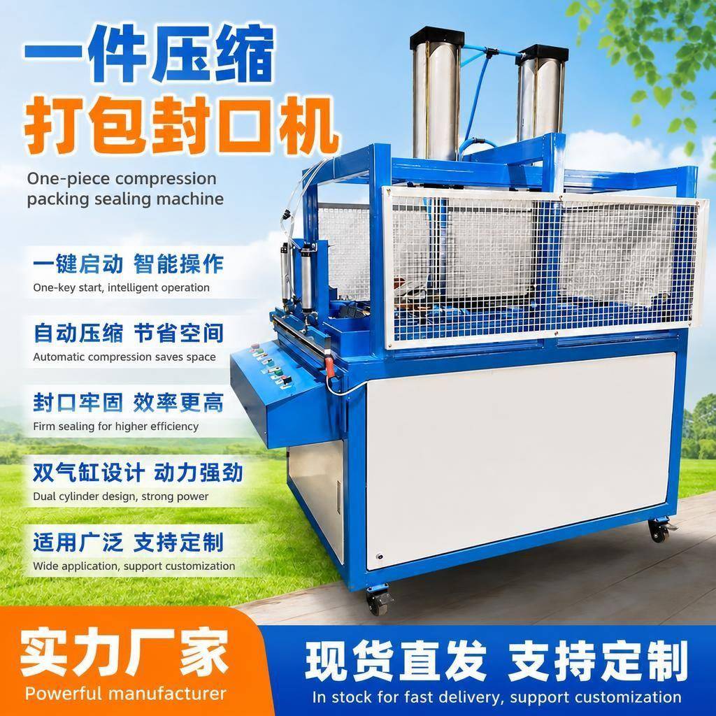 服装棉被气动压缩机防护服密封抽真空封口机脚垫抱枕真空包装机