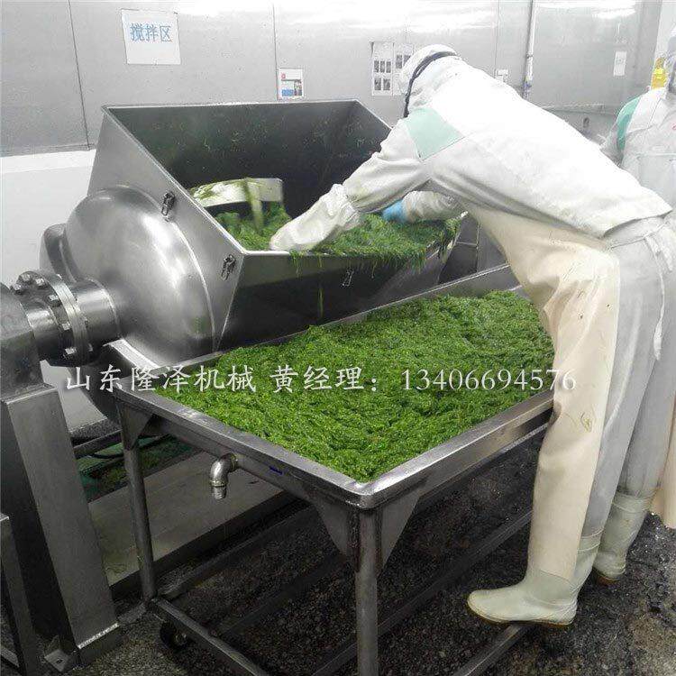 厂家生产横轴卧式搅拌夹层锅 裙带菜用搅拌设备 海带翻炒机器