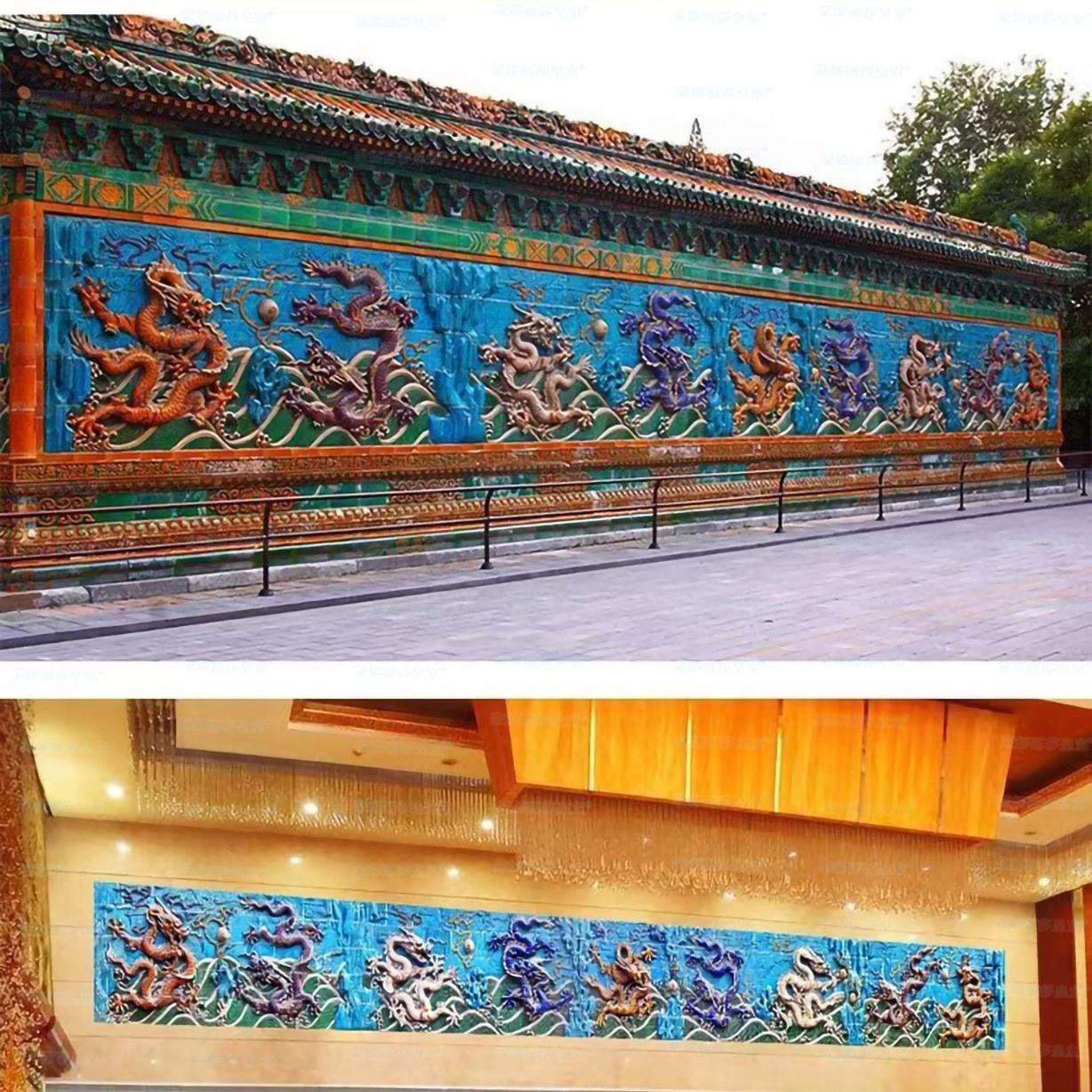 蒙娜丽莎皇室十字绣九龙壁全景新款印花中国风大幅收藏手工刺绣