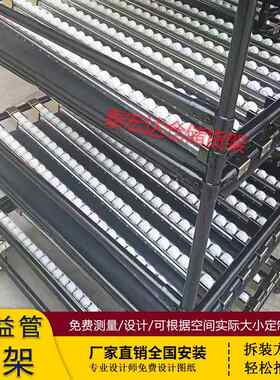 精益管流利线棒货架手推车滑轨可移动工作台生产线分拣精益管货架