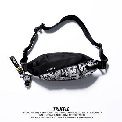 TRUFFLE树叶新款单肩斜挎包男包2024秋冬女胸包学生休闲腰包小包
