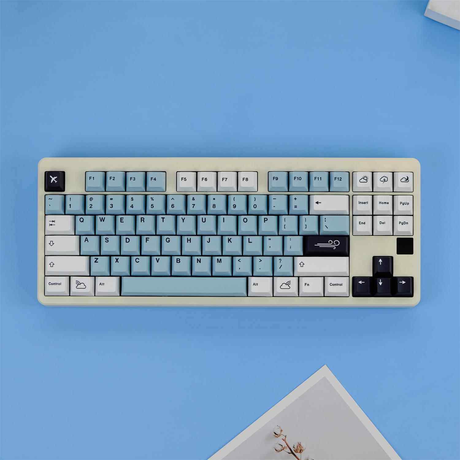 GMK 流云 129键PBT原厂高度热升华机械键盘键帽 热哥外部装置
