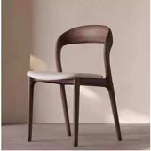 实木书椅家用餐厅椅简约家用橡胶木轻奢餐桌椅子靠背椅餐椅软包椅