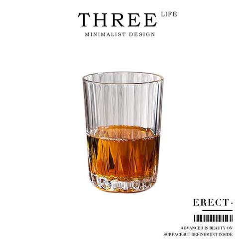 Tlife·Erect·杯具透明玻璃泡茶水杯条纹耐热咖啡杯酒杯 | 直身