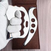 不锈钢筋膜刀两件套配毛毡袋鸟形刀全身按摩器刮痧金属工具劲膜刀