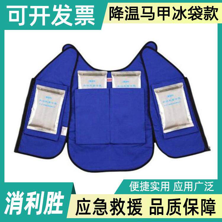 户外高温作业防暑服透气阻燃夏季降温马甲冰袋款厨师环卫冰凉背心