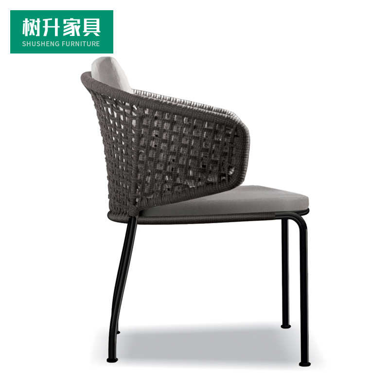 现代组合简约椅圆桌椅茶几金属露天户外休闲庭院桌椅藤编花园室外